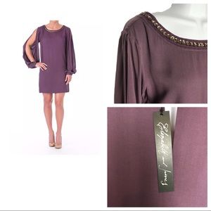 Elizabeth and James Purple Cocktail Dress Sz. S